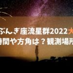 しぶんぎ座流星群2022大阪